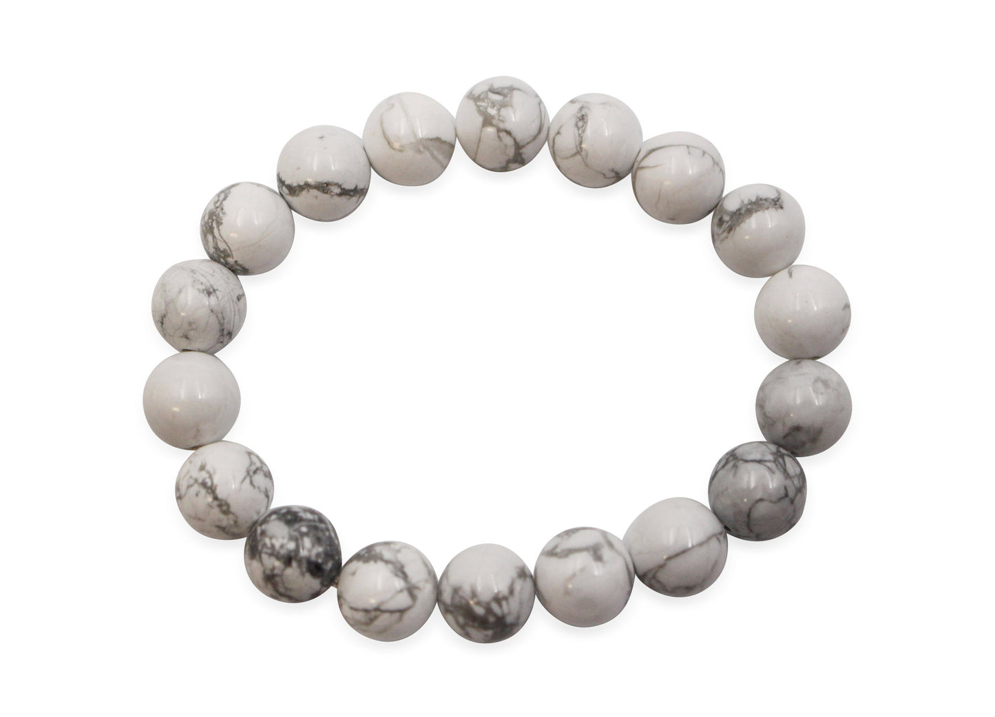 Bracelet en Howlite blanche