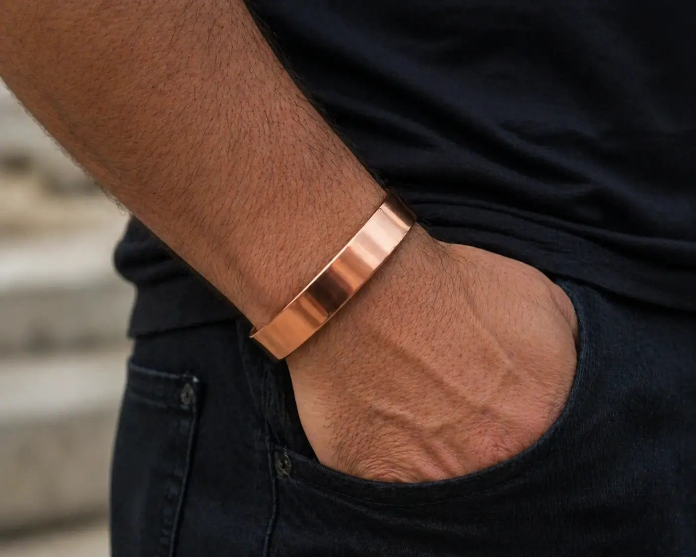 Bracelet en Cuivre Rouge Fait Main – Énergie, Vitalité & Bien-Être
