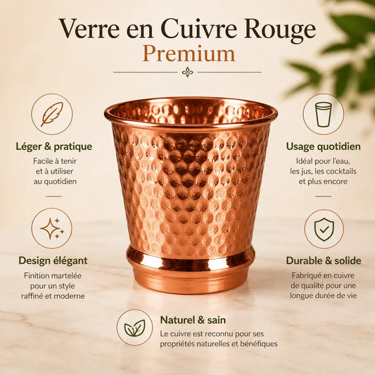 Verre en Cuivre Rouge Premium