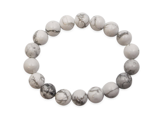 Bracelet en Howlite blanche